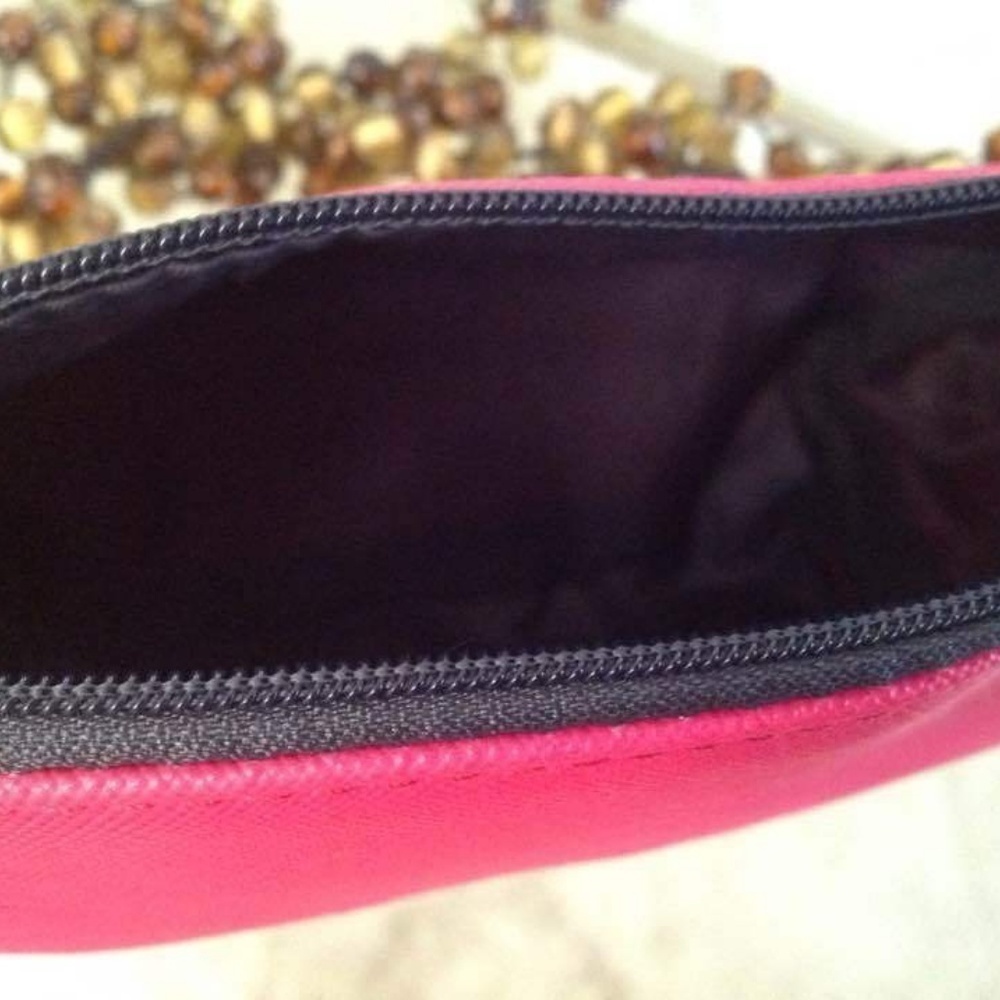Mally Beauty Hot Pink & Gray MINI Zippered Makeup Bag / Cosmetics bag / NEW - Picture 4 of 5